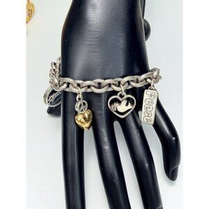 Brighton Peace World Dove Heart Charm Bracelet Silver Plated Inspirational